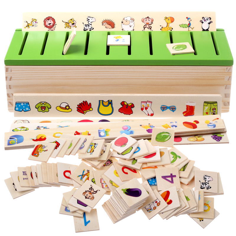 Montessri Wooden Toys Puzzle Kids Early Learning T..